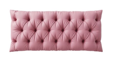 Naklejka premium Purple tufted velvet cushion on white background