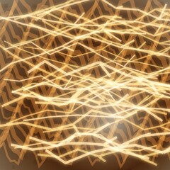 Obraz premium Abstract golden lines on a brown patterned background