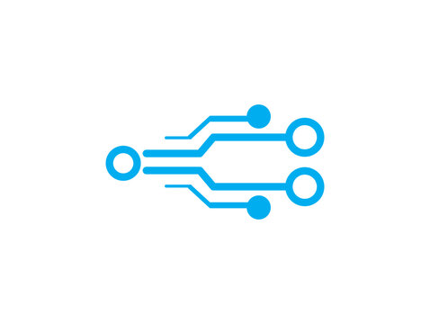 A future-oriented technology logo that keeps pace with the times.