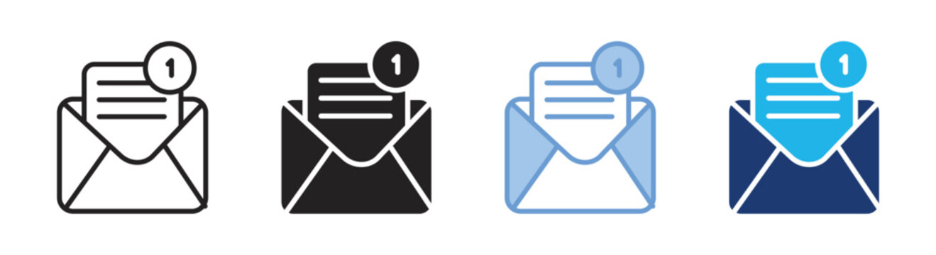 Email icon set multiple style collection