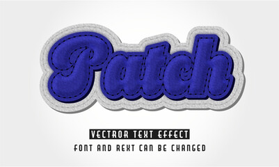 Leather Patch Text Effect – Fully Editable Vector © furan