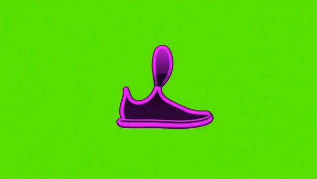 Liquid Sports Icons Morphing Animation 3D Fitness Symbols on Green Screen