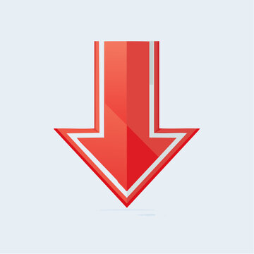 Red Down Arrow Icon