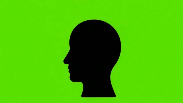 Mental Focus Bubble Shield Icon, Ignoring Distractions - Vector Animation on Chroma Key Green Screen