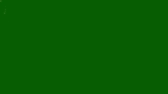 Sparkling gold star particle trail on green screen chroma key background, magical twinkle star dust swoosh path for overlay, shining fantasy comet tail motion graphics element