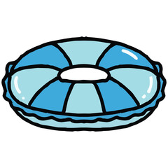 おたよりに使えるかわいい浮き輪のアイコン © あきみ さとう