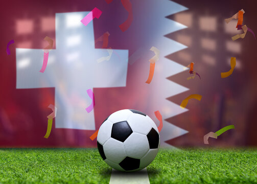 Football Cup competition between the national Switzerland and national Qatar