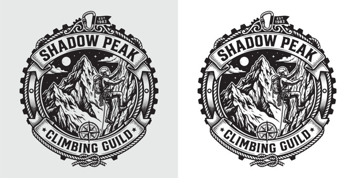 Shadow Peak Climbing Guild Expedition Emblem with Compass