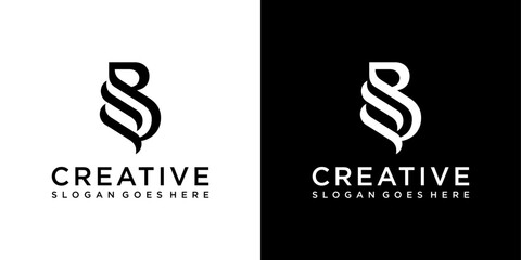 BS or SB initial letter logo design vector © Kurniawan