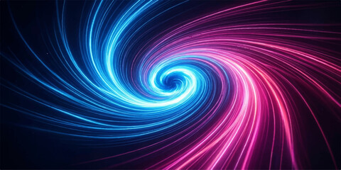 Fototapeta premium Cosmic spiral galaxy vortex abstract light trails with abstract universe futuristic background creative wallpaper astronomy movement particle infinity dimension