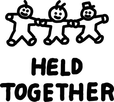 People Illustration Friendship Community Quote Hand Drawn Vector