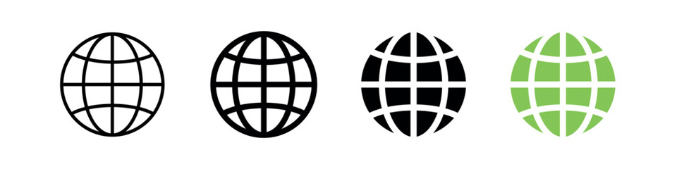 Fototapeta premium Global sustainability vector icon representing environmental awareness, worldwide conservation, and a greener future
