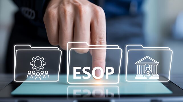Esop business concept for employee ownership and corporate benefits