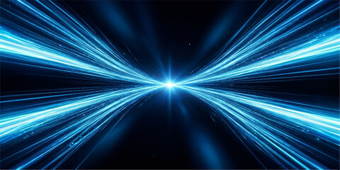 Abstract background featuring glowing blue light streaks and particles abstract background particle futuristic connection velocity innovation wallpaper technology transmission illumination © The Alpha
