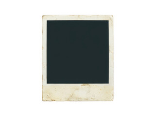 Vintage blank polaroid photo frame with worn texture © Raja