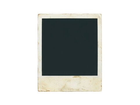 Vintage blank polaroid photo frame with worn texture