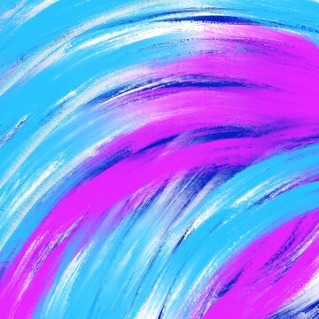 Abstract Blue and Pink Brush Strokes Background