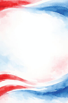 watercolor american flag copy space background