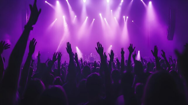 crowd of people dancing in a concert