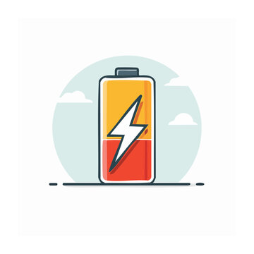 Flat design vector clock icon