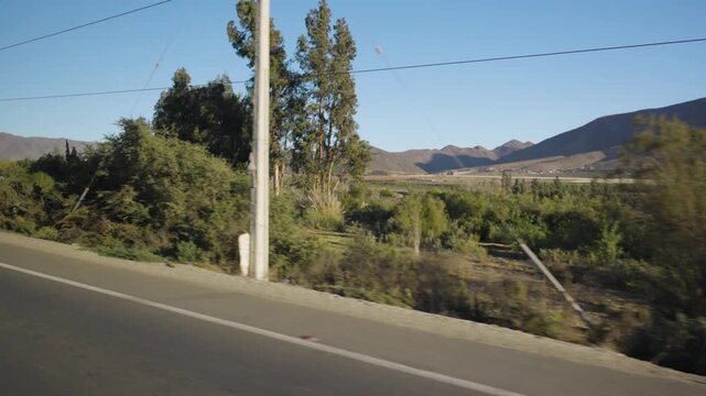 Coquimbo la serena desert road trip car driving northern chile landscape
