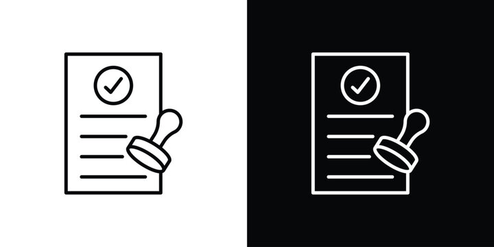 Approved document icons Simple element collection.
