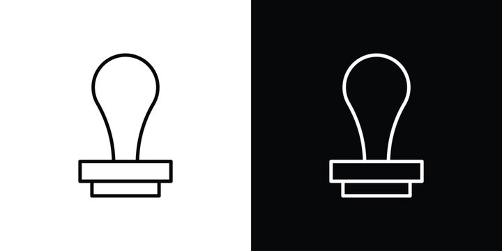 Approval stamp icons Simple element collection.