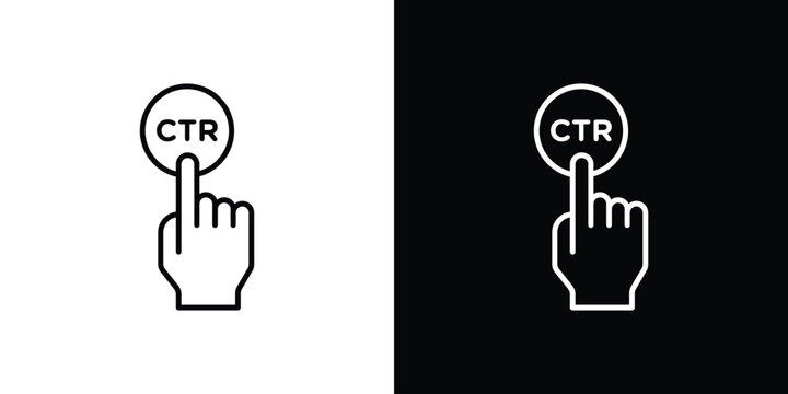 CTR icons Simple element collection.