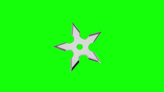 japanese ninja weapon shuriken animation HD 4K