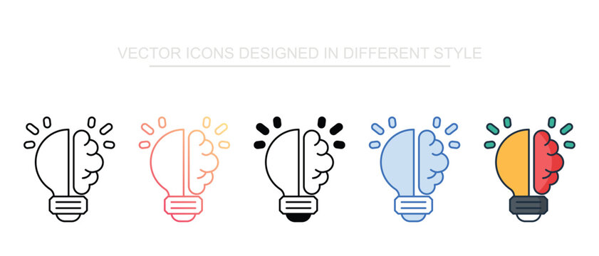 Brain Concept Icons Set