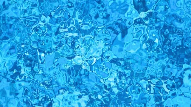 Clean, clear blue water surface with continuous moving ripples and sun reflections