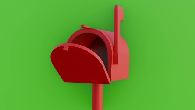 red mailbox with a letter
