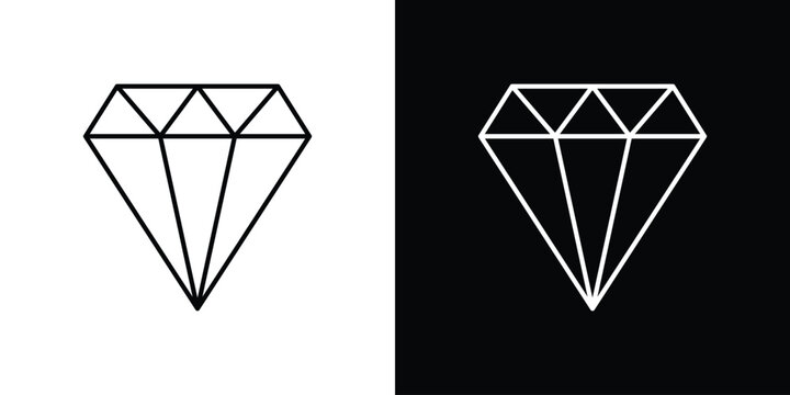 Diamond icon symbol, best for mobile apps