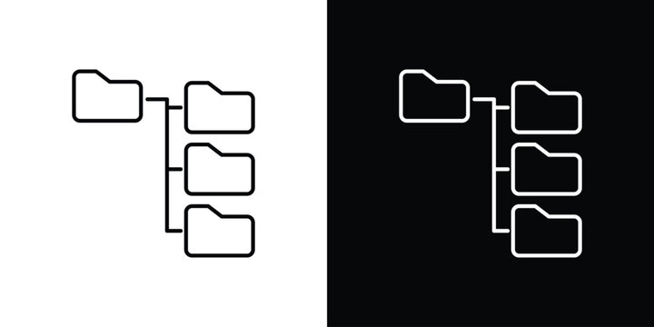 Folder tree icon symbol, best for mobile apps