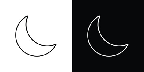 Moon icon symbol, best for mobile apps © paul