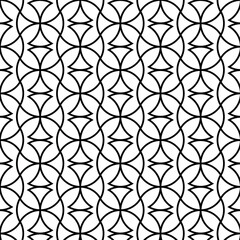 Obraz premium Classic Monochrome Overlapping Circle Lattice Pattern