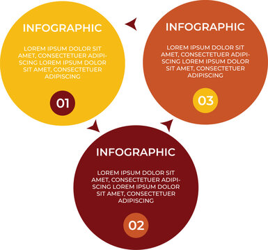 Circular Business Process Infographic Template with Connected Stages Workflow Diagram and Data Presentation