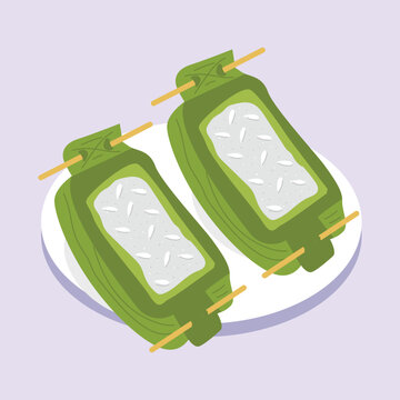 Indonesian Traditional Snacks and Cakes Illustration Set