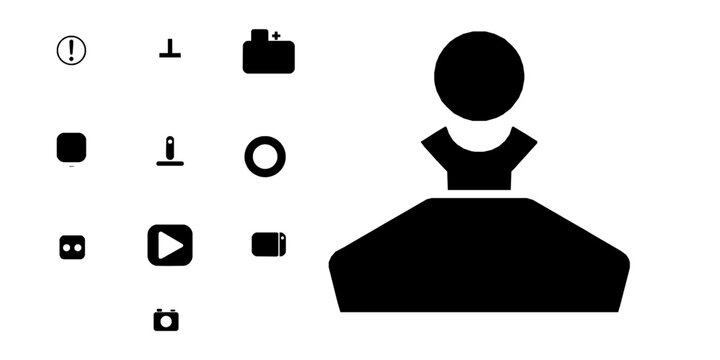 Minimal Black Dash Hyphen Symbol Icon Flat Vector Clean Lines Modern UI Design