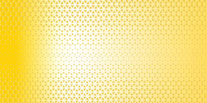 Abstract geometric triangle pattern paper yellow background. vector gradient arrow triangle halftone web design. Tech mosaic triangular halftone gradation banner poster wallpaper.
