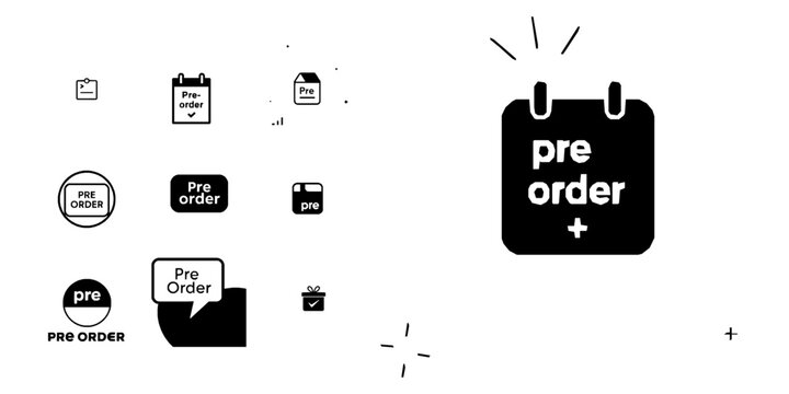 Pre Order Icon Minimal Flat Vector UI Design Pack