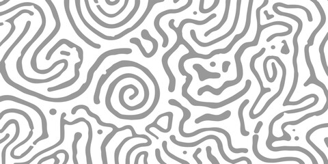 Seamless abstract swirl pattern vector wallpaper with geometric lines floral wave ornament vintage texture design © imoboy