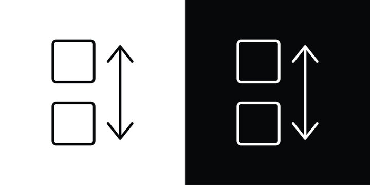 Apps sort icon outline stroke in black.