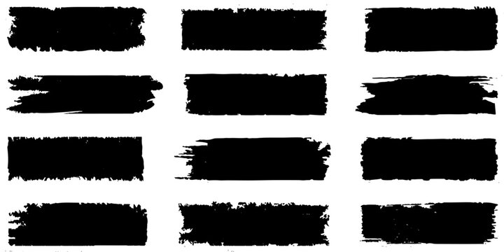 A collection of diverse grungy brush stroke textures, perfect for adding a raw, artistic flair to your designs. Offering a variety of rugged edges and imperfect finishes for a distressed aesthetic.