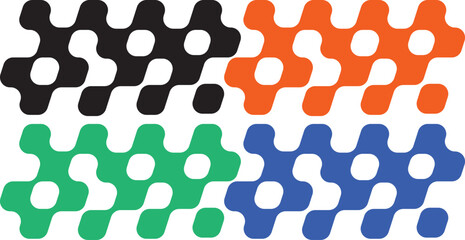 Modern checkered racing motion stripe. Sports car livery templates and abstract velocity pattern graphics containing modern vector design © fatima