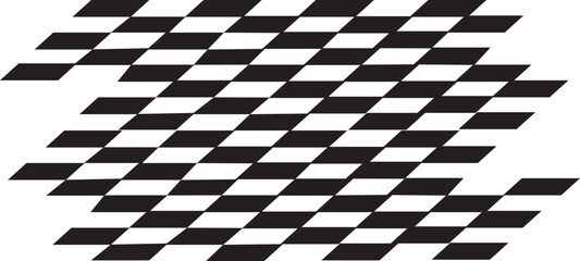Checkered racing motion stripe. Speed flag graphic elements for automotive tuning and motorsport decal designs containing creative flat vector © fatima