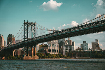 Fototapeta premium brooklyn bridge and manhattan skyline