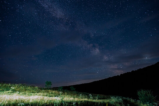 Majestic night sky filled with countless stars sparkling brightly captured at a remote location under a clear moonless expanse.