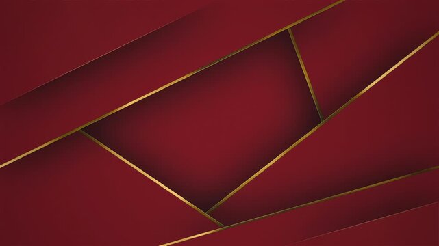 A sequence of red geometric panels with diagonal gold lines creates depth and modern texture suitable for design projects