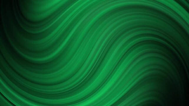 Dynamic green abstract waves create a soothing futuristic backdrop for video projects